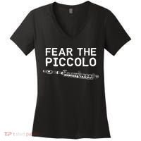 Piccolo Flute Fear The Piccolo Flutist Women's V-Neck T-Shirt thumb 0