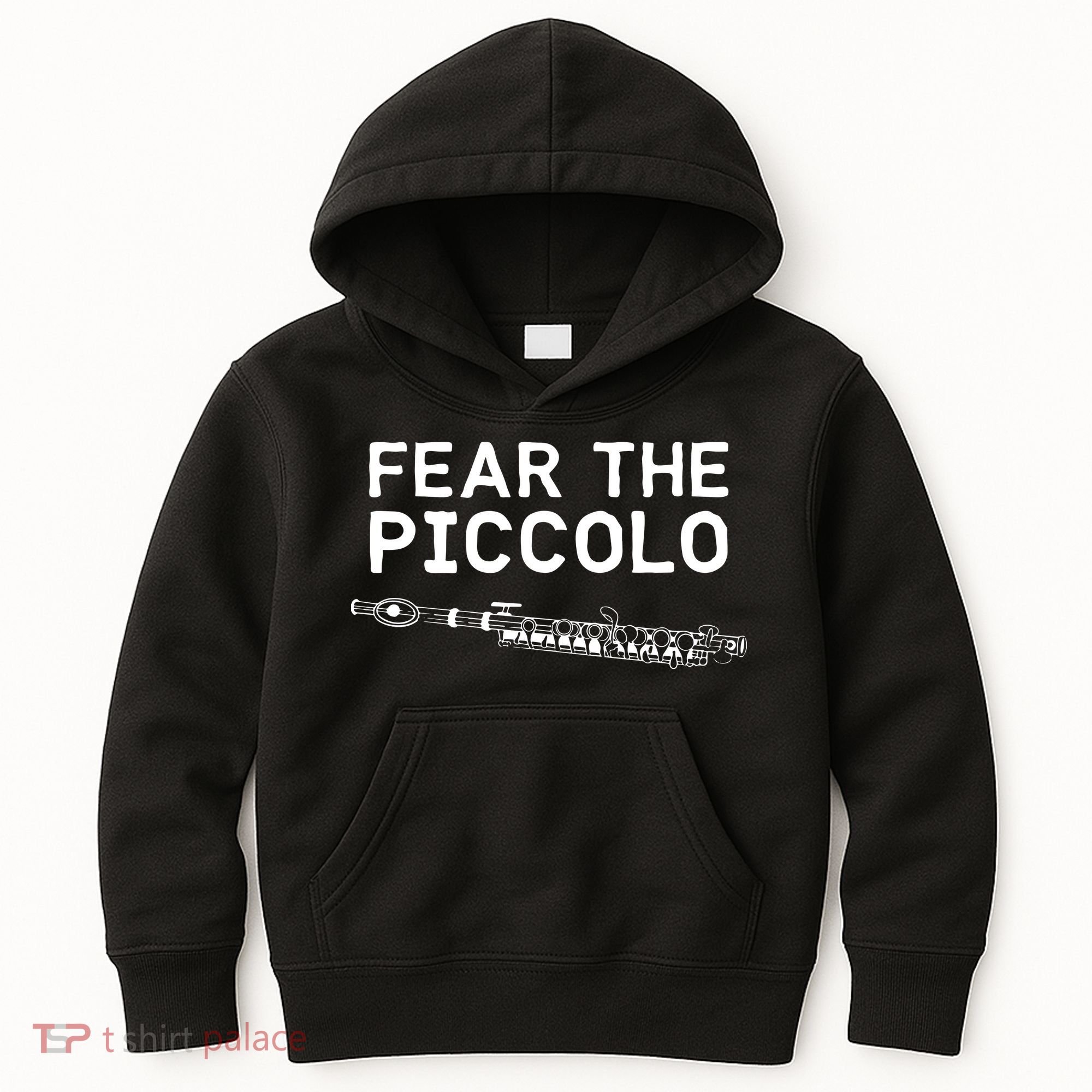 Piccolo Flute Fear The Piccolo Flutist Kids Hoodie
