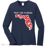 Pray For Florida Hurricane IAN Survivor Women's Long Sleeve Shirt thumb 0