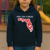 Pray For Florida Hurricane IAN Survivor Kids Hoodie thumb 3