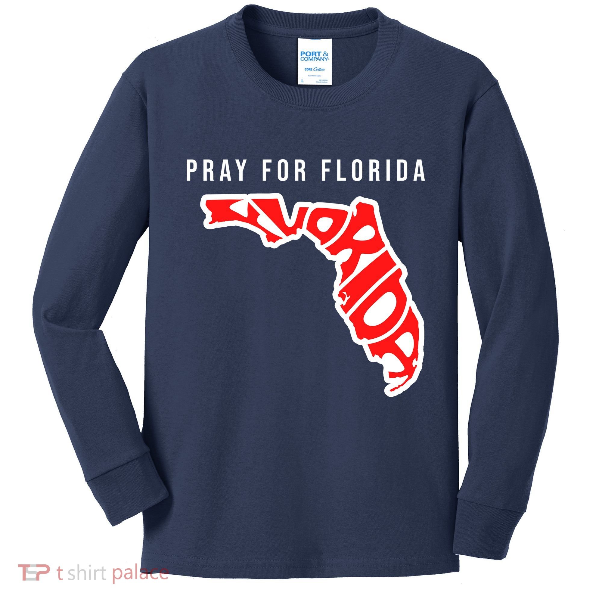 Pray For Florida Hurricane IAN Survivor Kids Long Sleeve Shirt