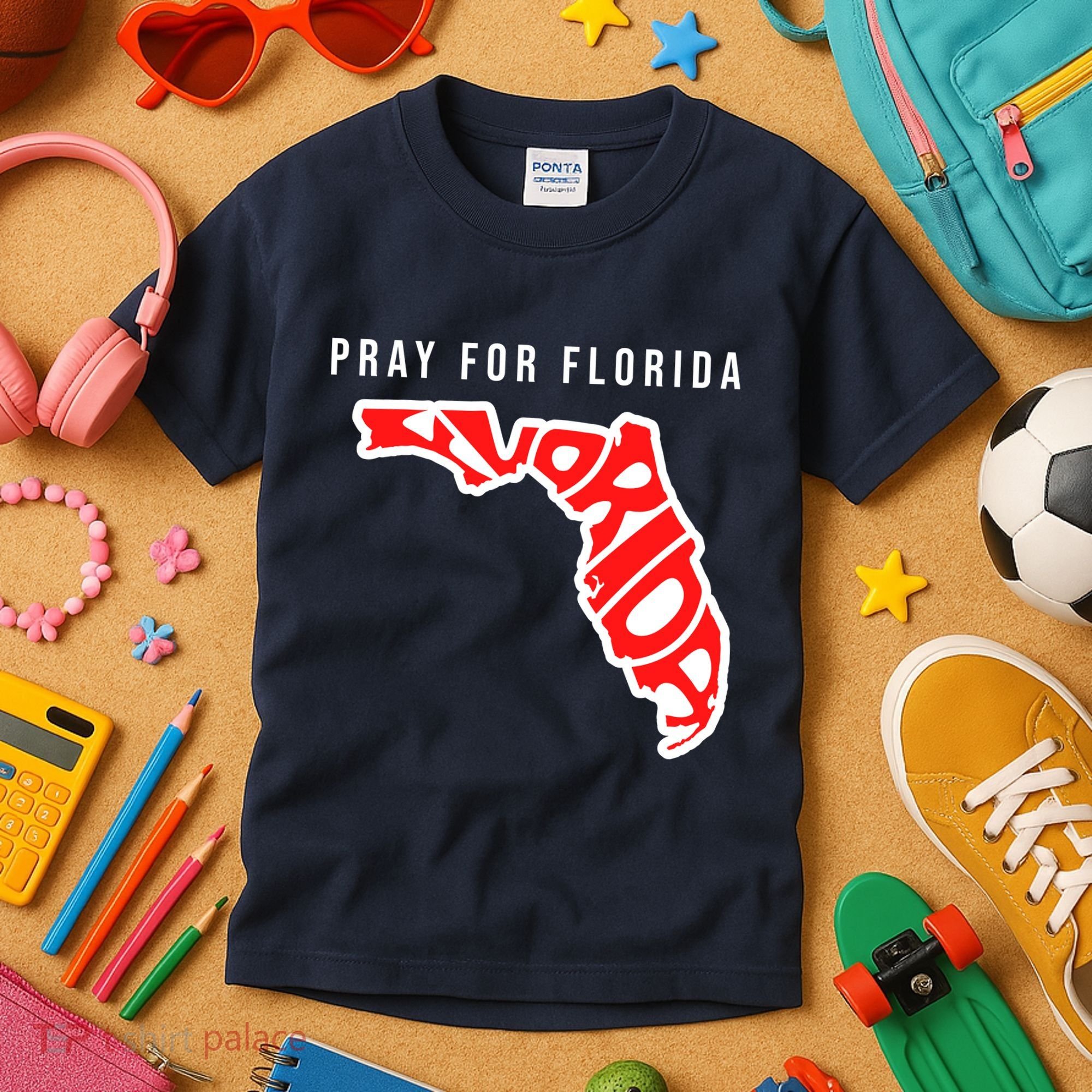 Pray For Florida Hurricane IAN Survivor Kids T-Shirt