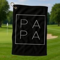 PAPA Funny Fathers Day Present For Dad, Papa, Grandpa, Dada TShirt Golf Towel thumb 1
