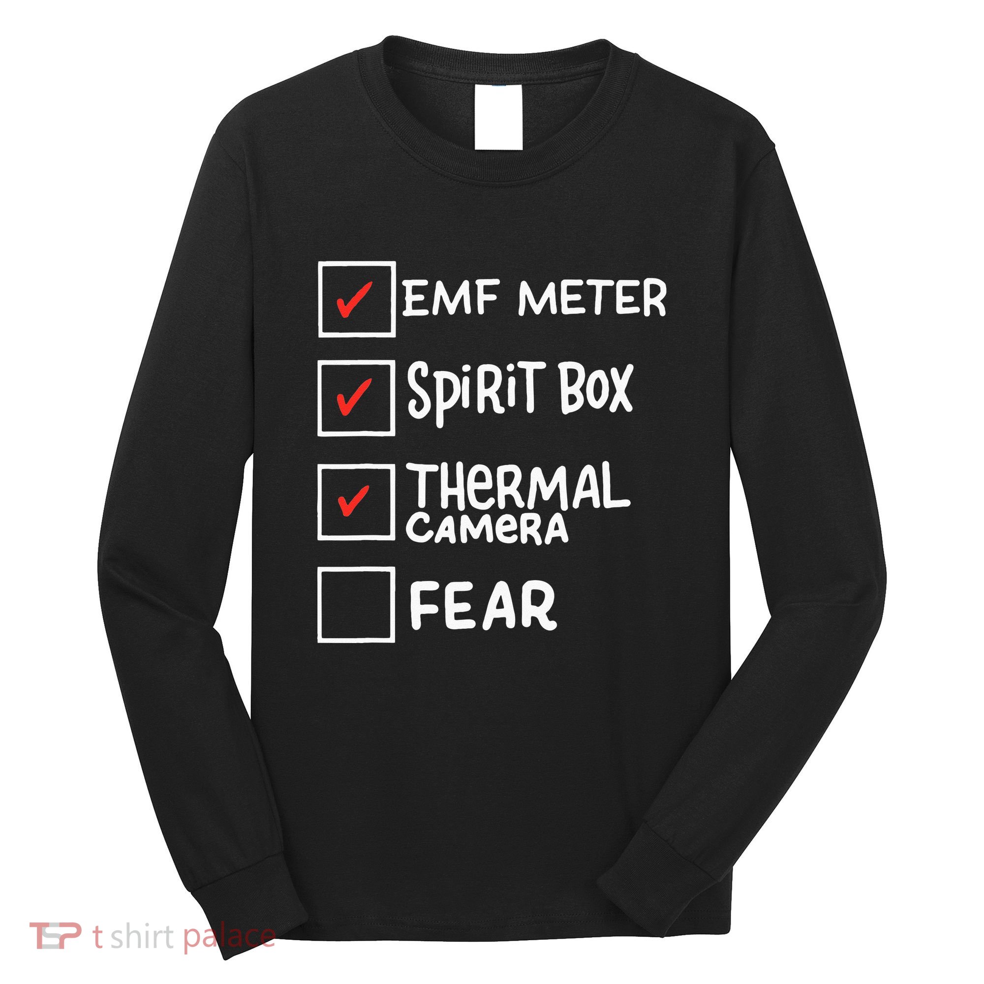 Phasmophobia Funny Ghost Hunter Paranormal Investigators Long Sleeve Shirt