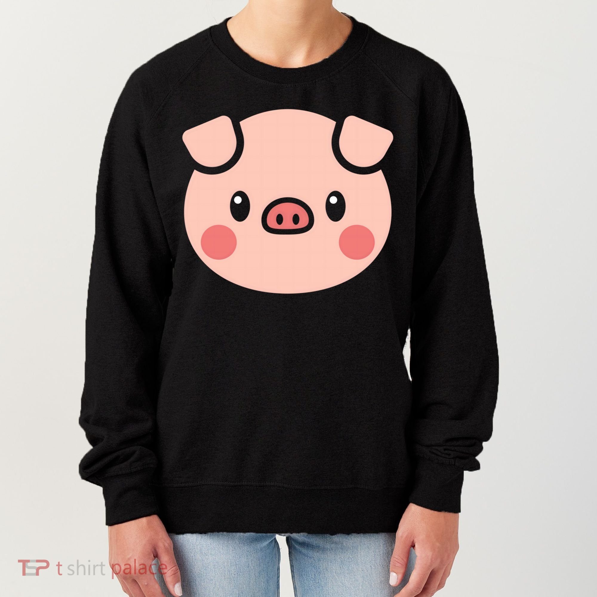 Pig Face Gift For Pig Lover Meaningful Gift Women's Sweatshirt