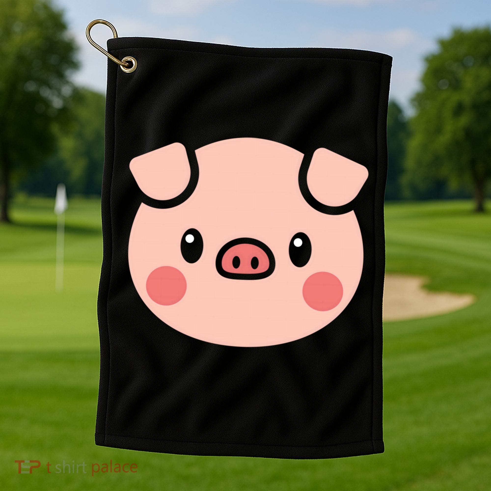Pig Face Gift For Pig Lover Meaningful Gift Golf Towel