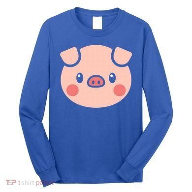 Pig Face Gift For Pig Lover Meaningful Gift Long Sleeve Shirt