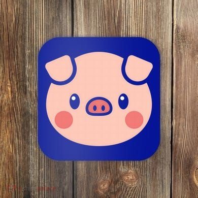 Pig Face Gift For Pig Lover Meaningful Gift Coaster