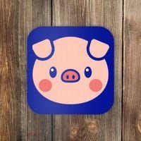 Pig Face Gift For Pig Lover Meaningful Gift Coaster thumb 0