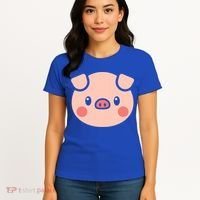 Pig Face Gift For Pig Lover Meaningful Gift Women's T-Shirt thumb 4
