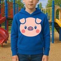 Pig Face Gift For Pig Lover Meaningful Gift Kids Hoodie thumb 2
