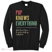 Pop For Grandpa Pop Knows Everything Sweatshirt thumb 0