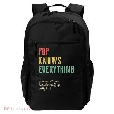 Pop For Grandpa Pop Knows Everything Backpack