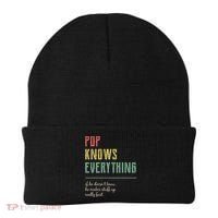 Pop For Grandpa Pop Knows Everything Beanie thumb 0