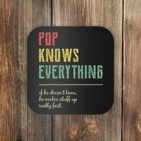 Pop For Grandpa Pop Knows Everything Coaster thumb 0