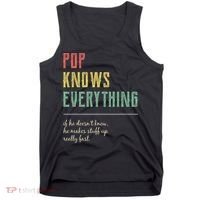 Pop For Grandpa Pop Knows Everything Tank Top thumb 0