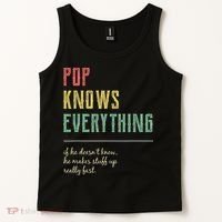 Pop For Grandpa Pop Knows Everything Tank Top thumb 2