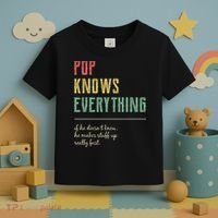 Pop For Grandpa Pop Knows Everything Toddler T-Shirt thumb 3