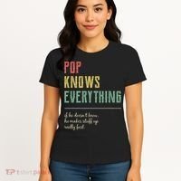 Pop For Grandpa Pop Knows Everything Women's T-Shirt thumb 4