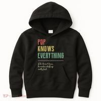 Pop For Grandpa Pop Knows Everything Kids Hoodie thumb 0