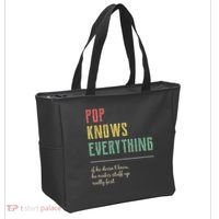 Pop For Grandpa Pop Knows Everything Tote Bag thumb 2