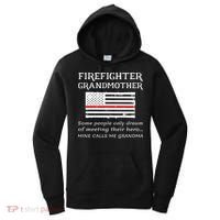 Proud Firefighter Grandmother Fire Fire Grandma Flag Cute Gift Women's Hoodie thumb 0