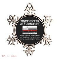 Proud Firefighter Grandmother Fire Fire Grandma Flag Cute Gift Ornament thumb 0