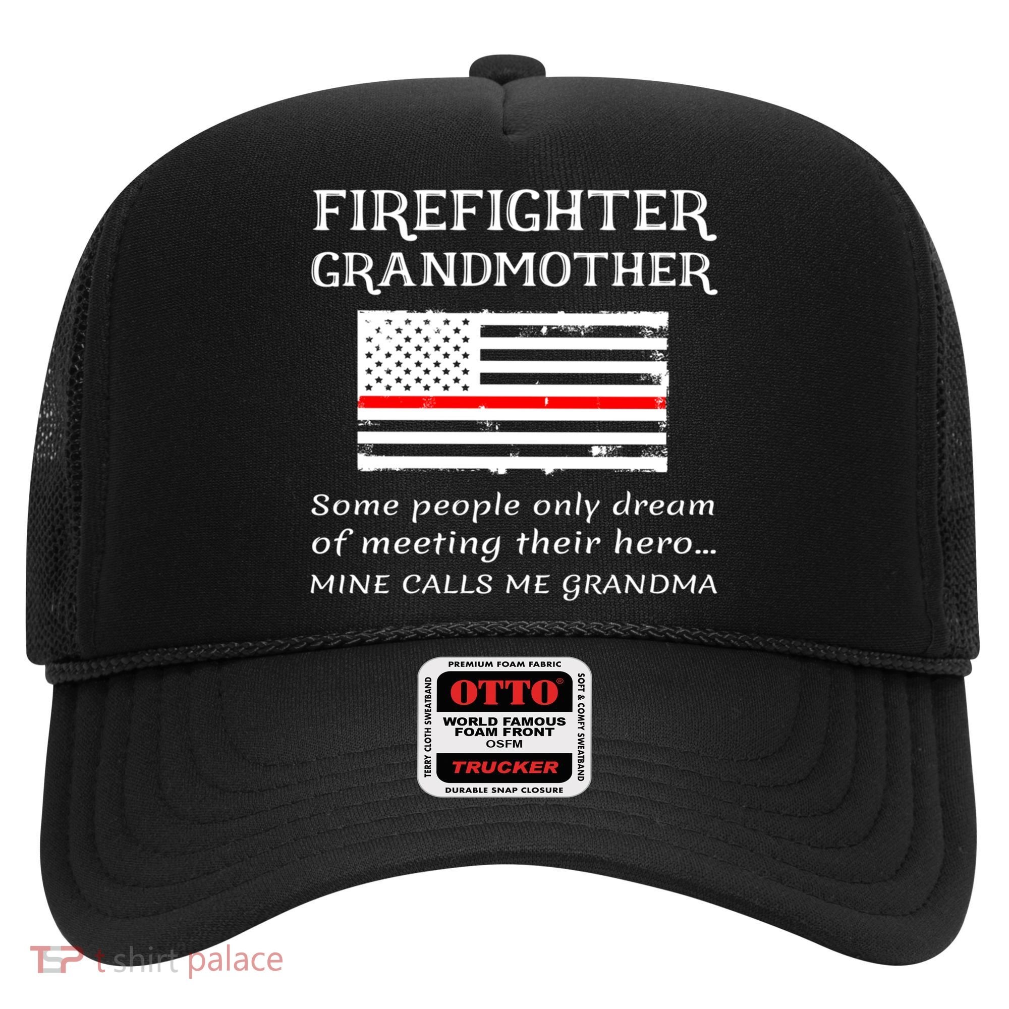 Proud Firefighter Grandmother Fire Fire Grandma Flag Cute Gift Hat