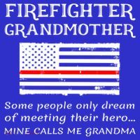 Proud Firefighter Grandmother Fire Fire Grandma Flag Cute Gift Button thumb 1