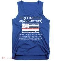 Proud Firefighter Grandmother Fire Fire Grandma Flag Cute Gift Tank Top thumb 0