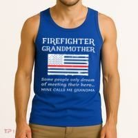 Proud Firefighter Grandmother Fire Fire Grandma Flag Cute Gift Tank Top thumb 3