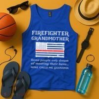 Proud Firefighter Grandmother Fire Fire Grandma Flag Cute Gift Tank Top thumb 4