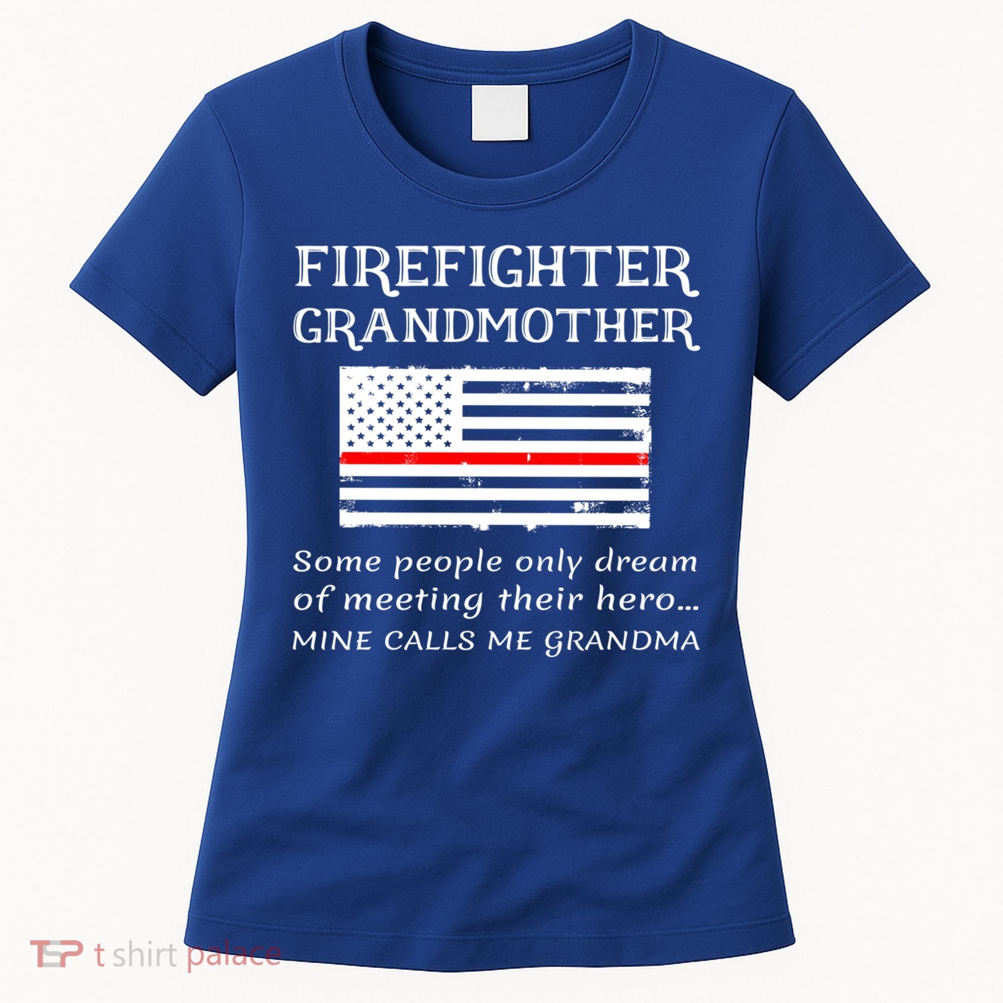 Proud Firefighter Grandmother Fire Fire Grandma Flag Cute Gift Women's T-Shirt