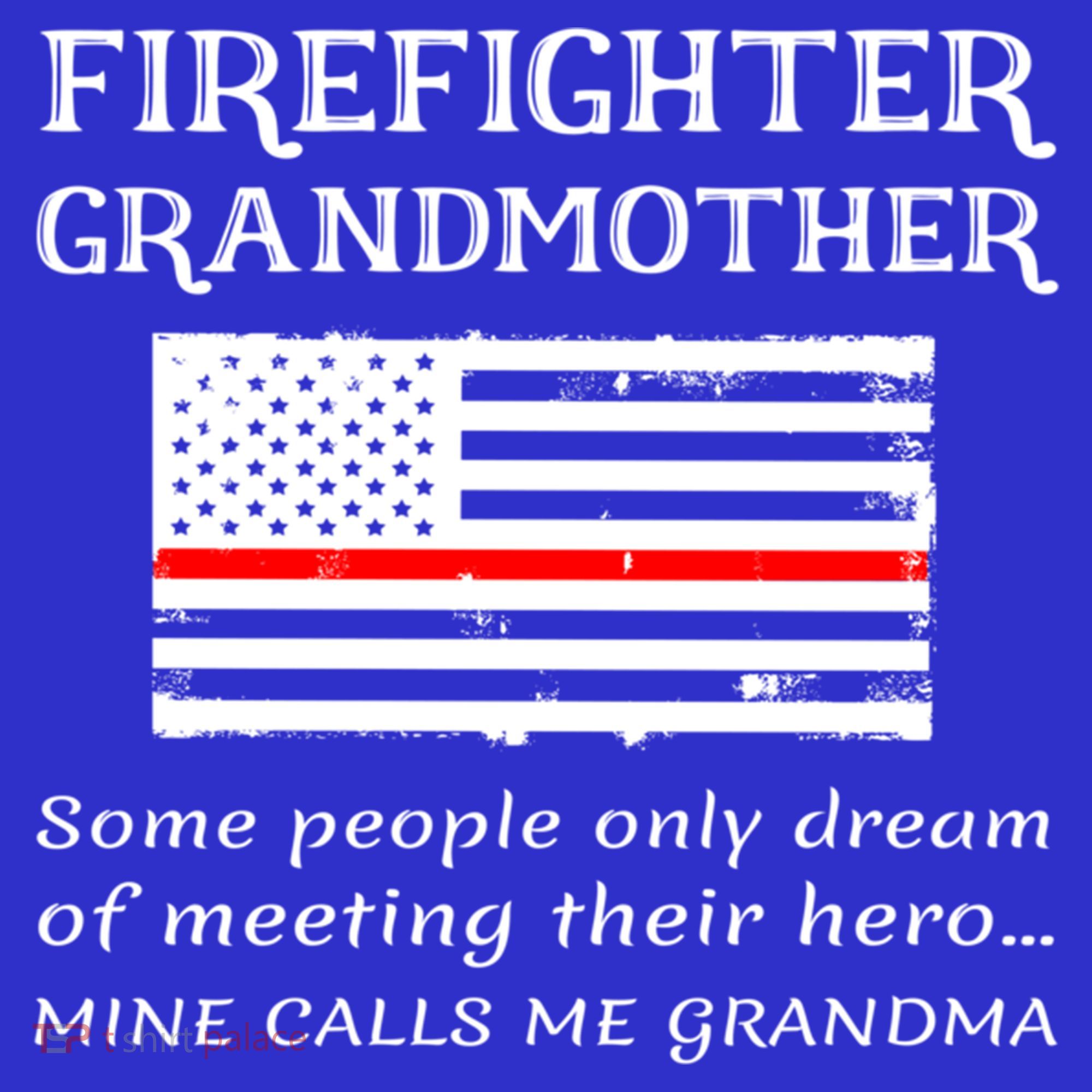 Proud Firefighter Grandmother Fire Fire Grandma Flag Cute Gift Women's T-Shirt