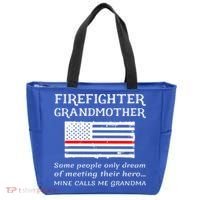Proud Firefighter Grandmother Fire Fire Grandma Flag Cute Gift Tote Bag thumb 0