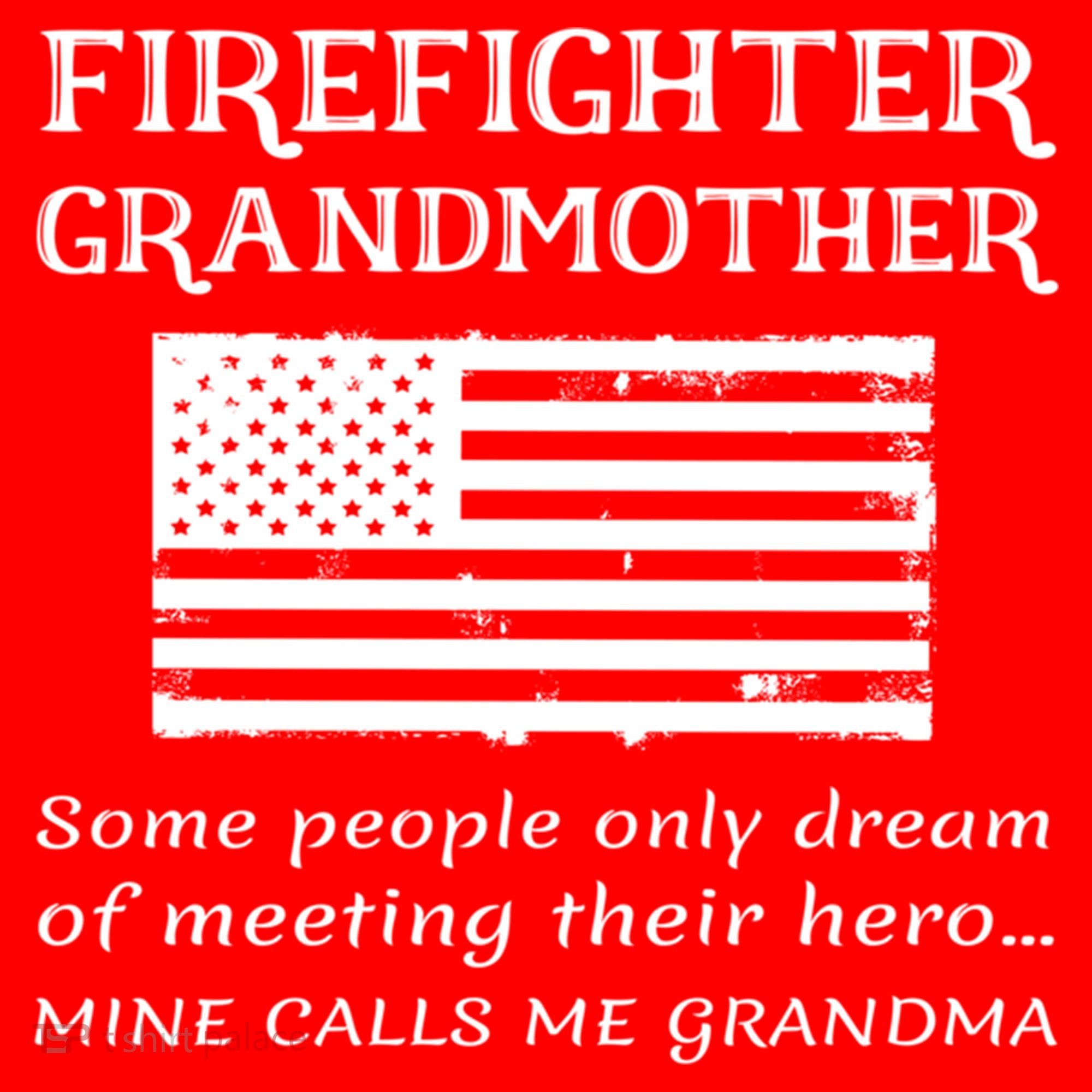 Proud Firefighter Grandmother Fire Fire Grandma Flag Cute Gift Santa Hat
