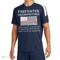 Proud Firefighter Grandmother Fire Fire Grandma Flag Cute Gift Sport-Tek Competitor United Soccer Jersey thumb 0