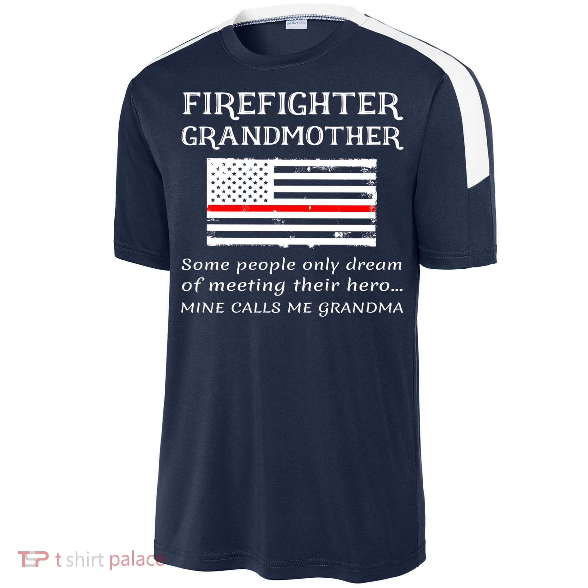 Proud Firefighter Grandmother Fire Fire Grandma Flag Cute Gift Sport-Tek Competitor United Soccer Jersey