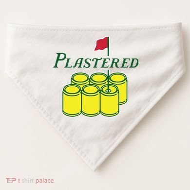 Plastered Funny Gold Beer USA-Made Doggie Bandana