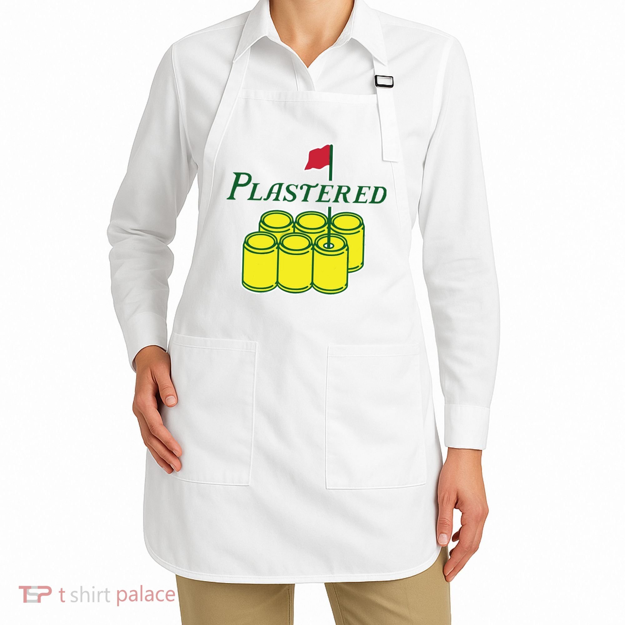 Plastered Funny Gold Beer Apron