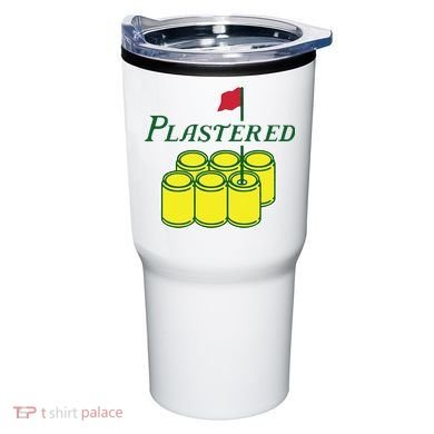Plastered Funny Gold Beer Tumbler
