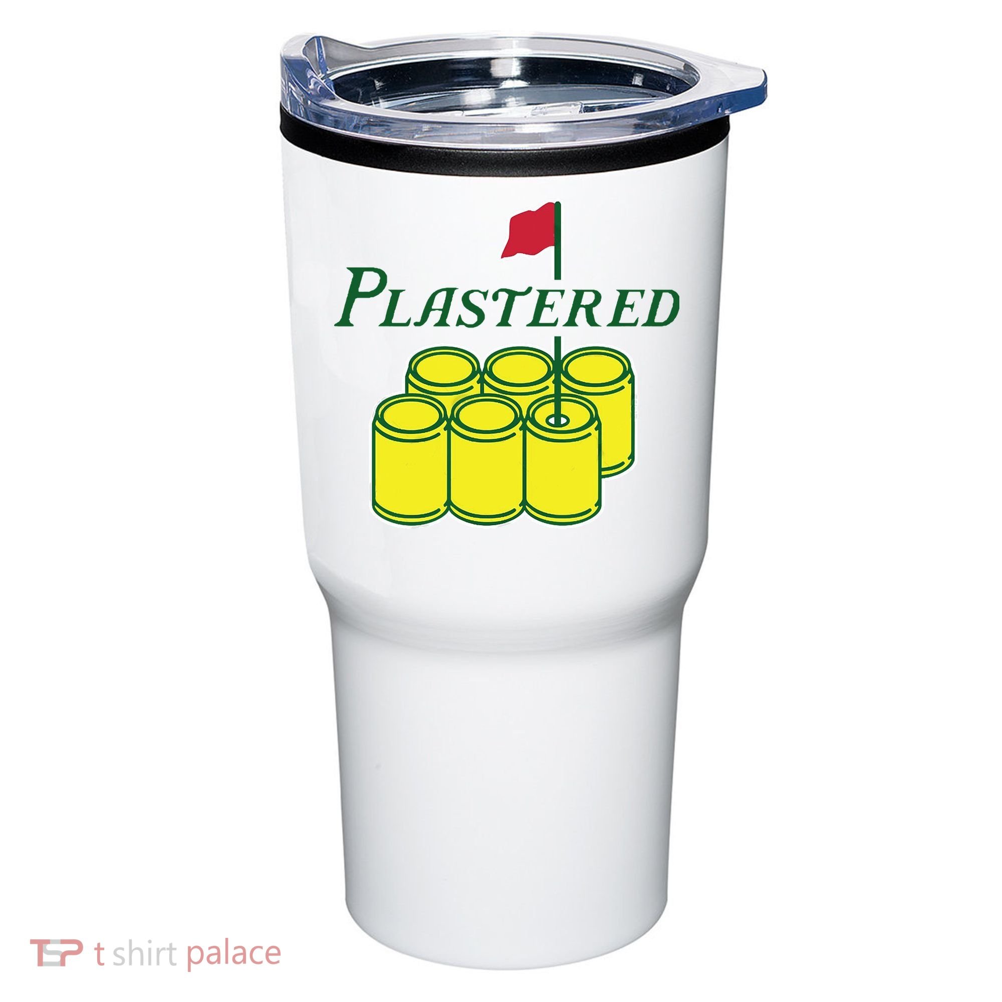 Plastered Funny Gold Beer Tumbler
