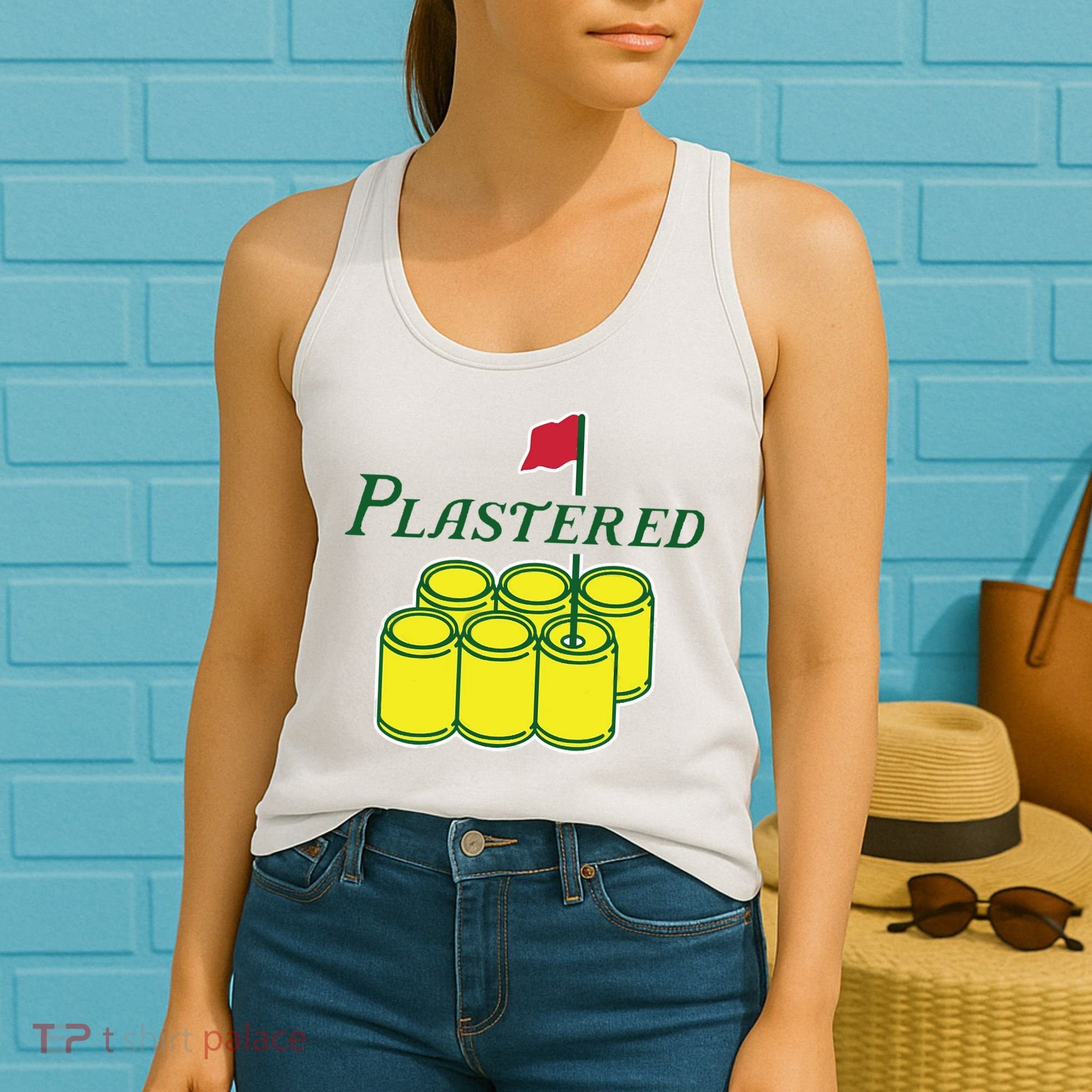 Plastered Funny Gold Beer Women's Tank Top
