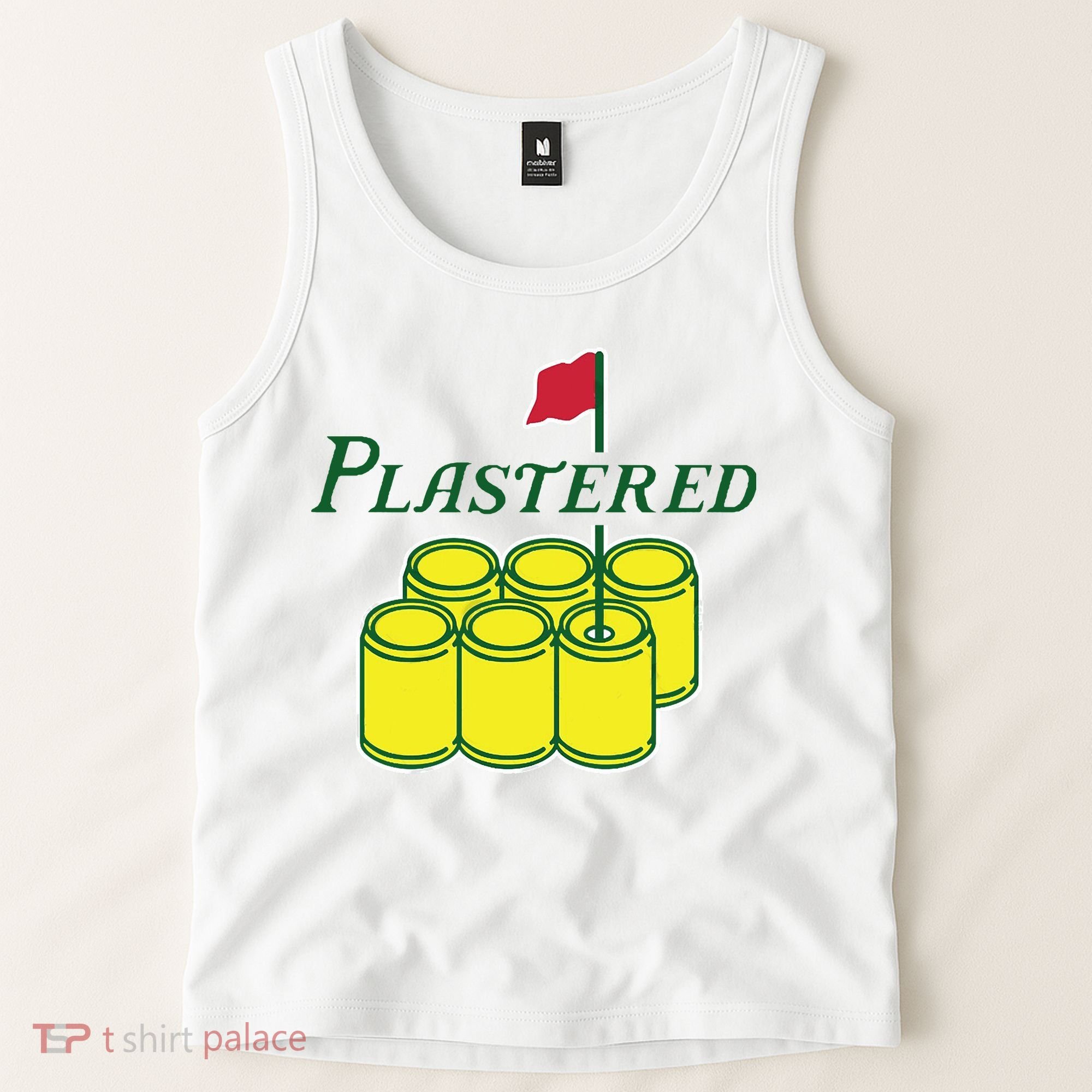 Plastered Funny Gold Beer Tank Top
