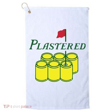 Plastered Funny Gold Beer Golf Towel