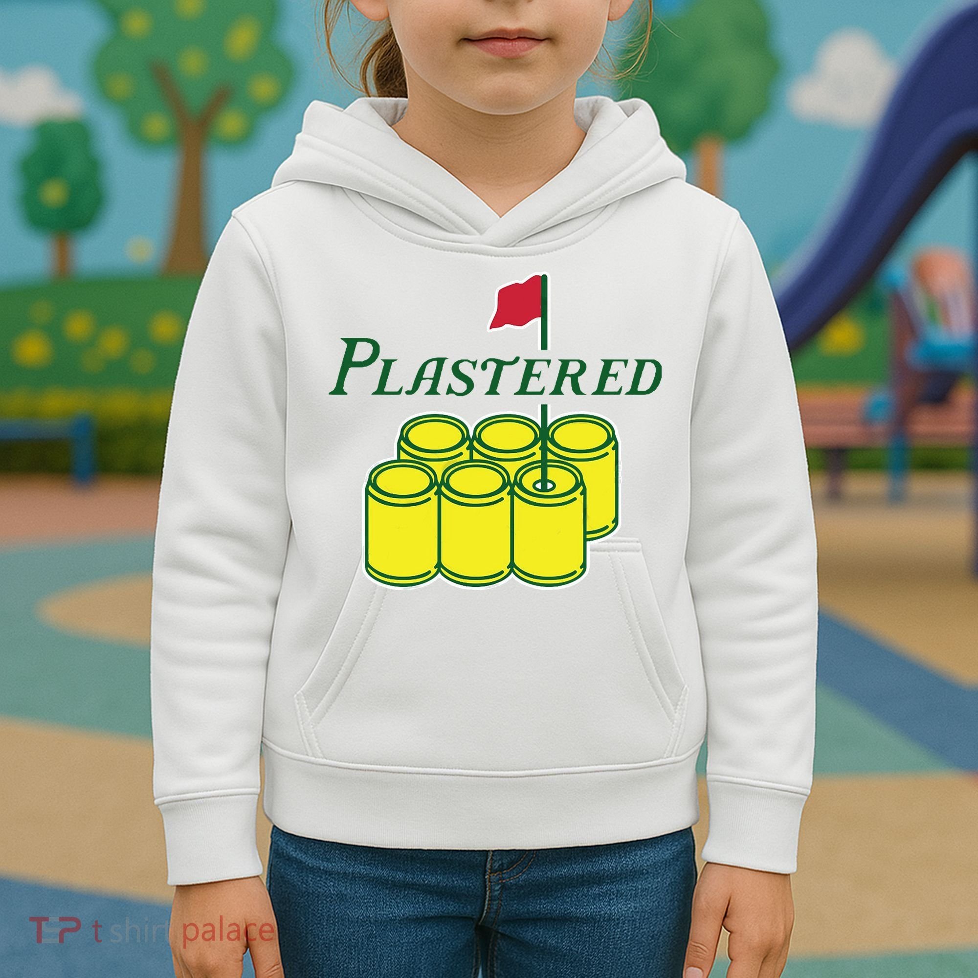 Plastered Funny Gold Beer Kids Hoodie