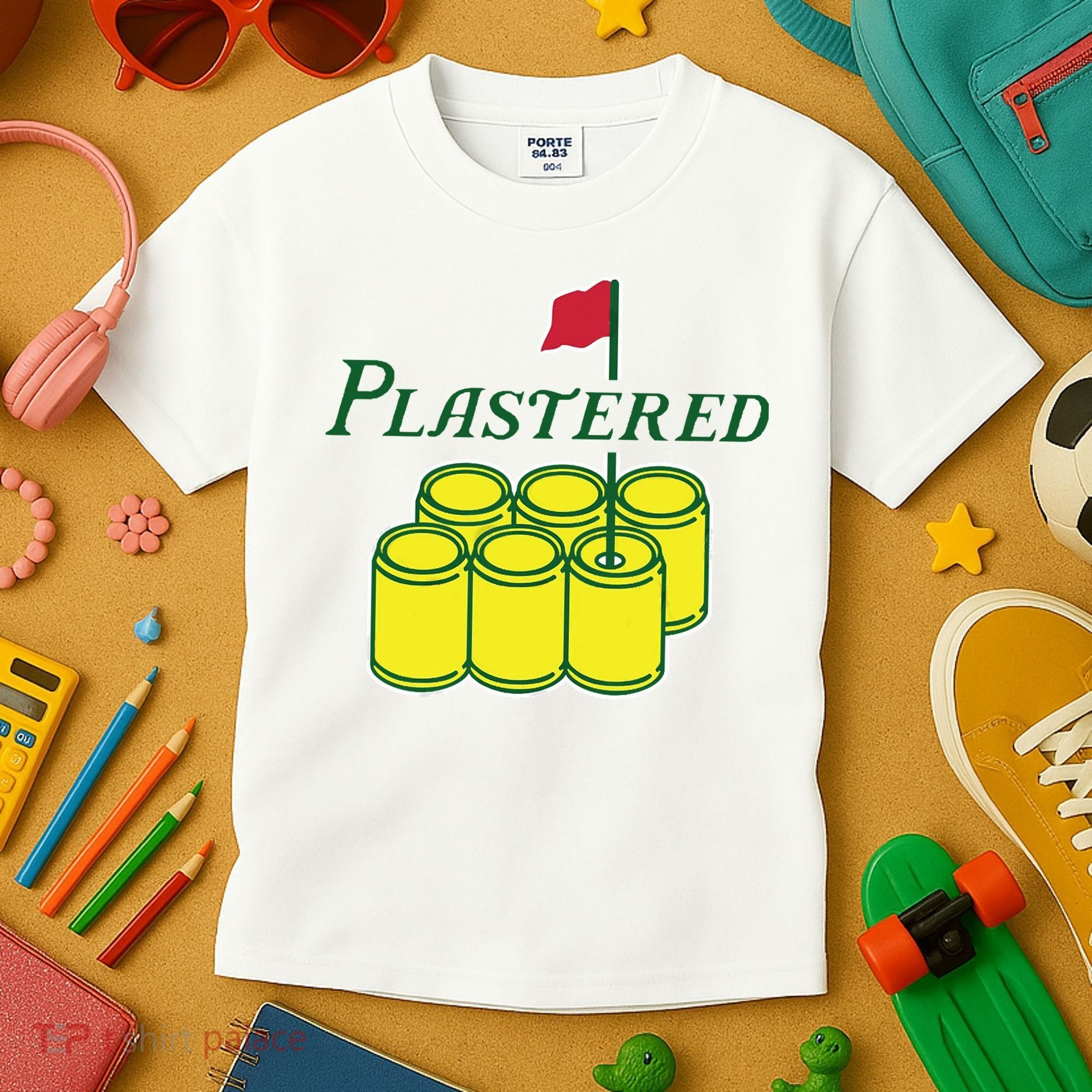 Plastered Funny Gold Beer Kids T-Shirt