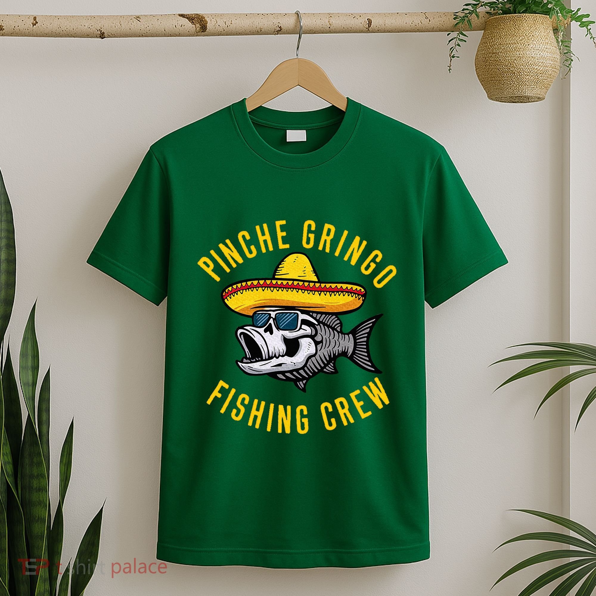 Pinche Funny Gringo Fishing Crew Mexico Fish Fisherman T-Shirt