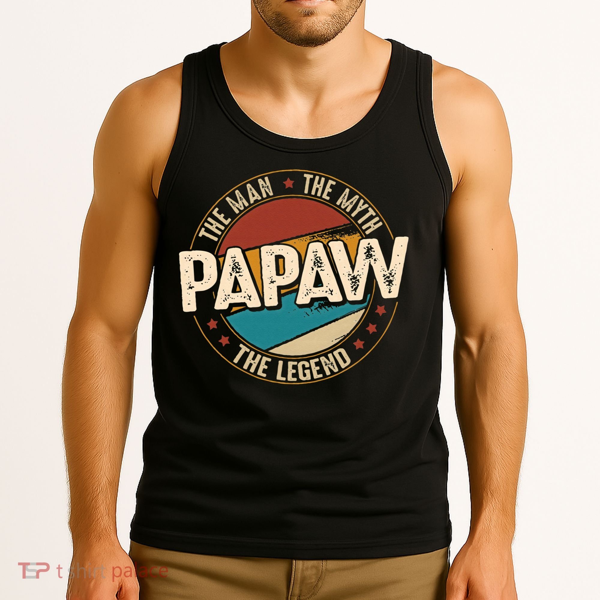 Papaw From Grandchildren Papaw The Myth The Legend Tank Top