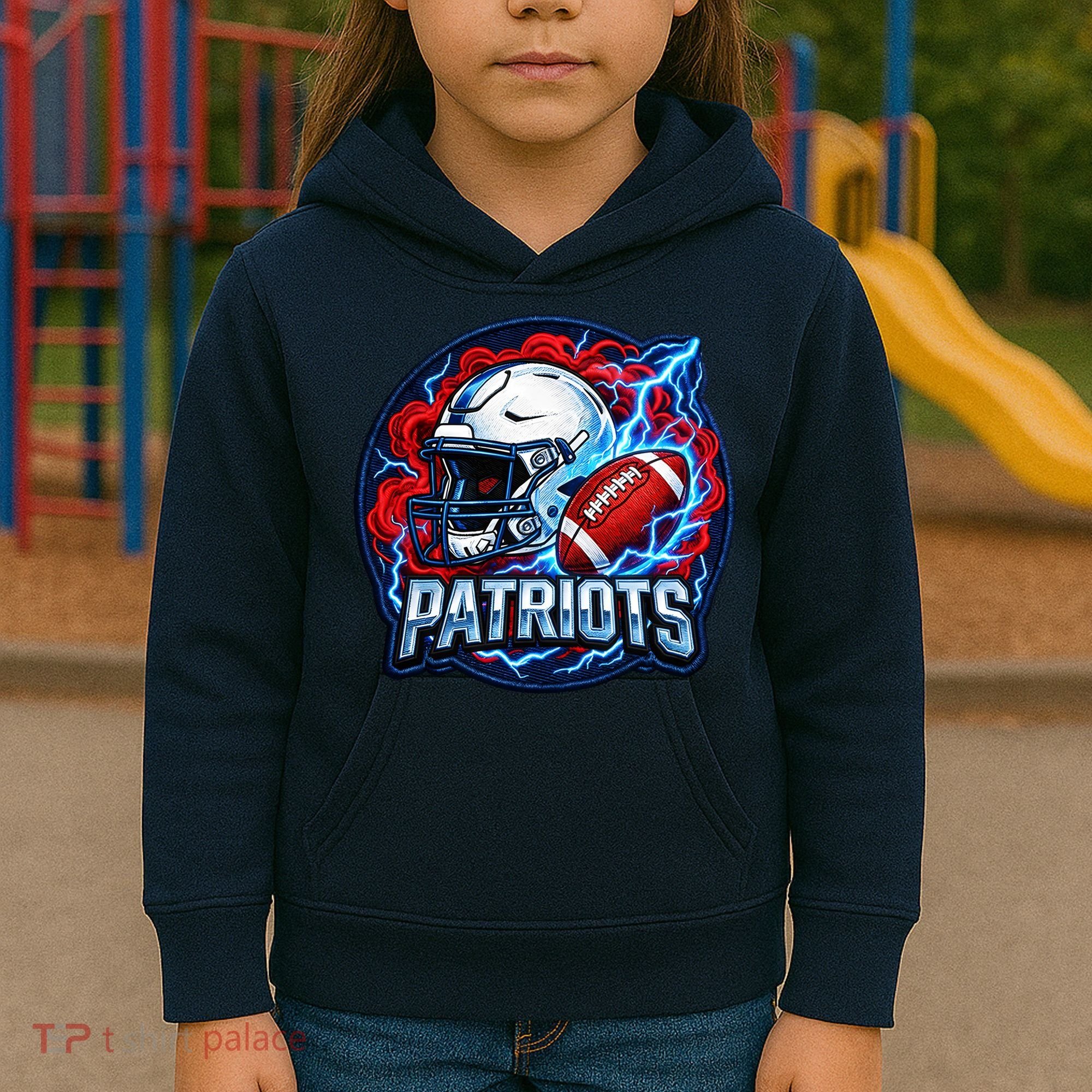 Patriots Football Game Day Kids Hoodie